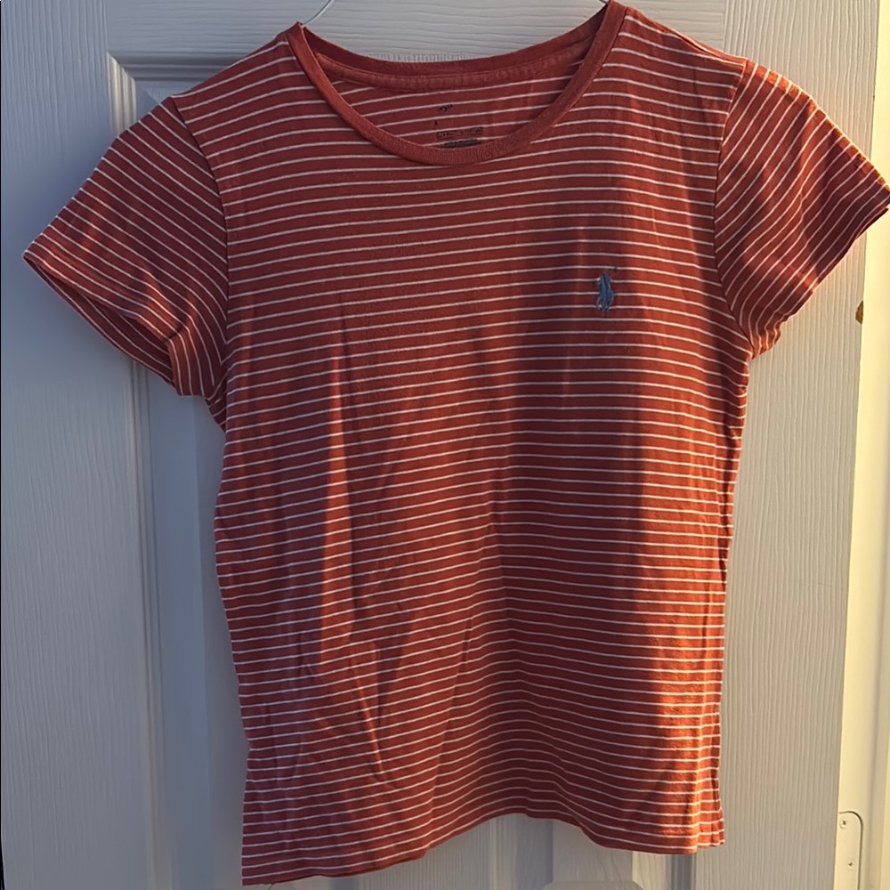 Red Striped T-Shirt with Logo